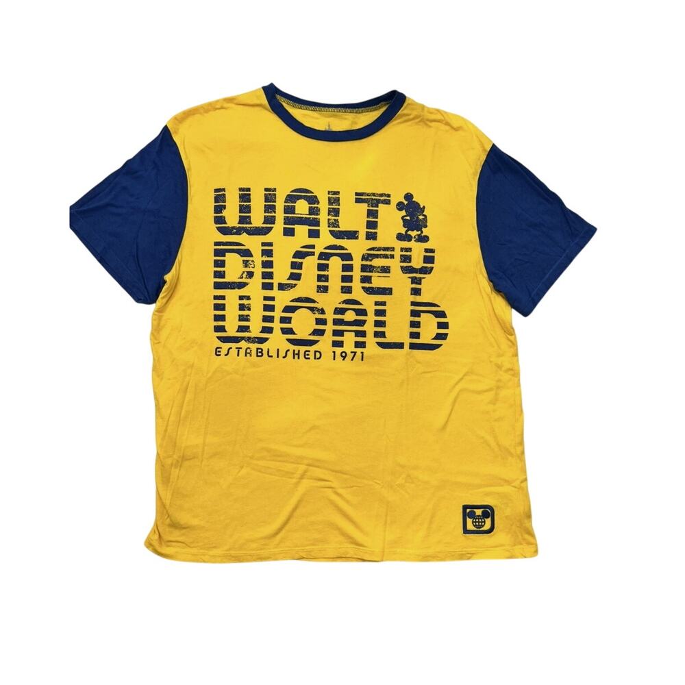 Walt Disney World Graphic Ringer Tee Size M Disney World Park Established 71